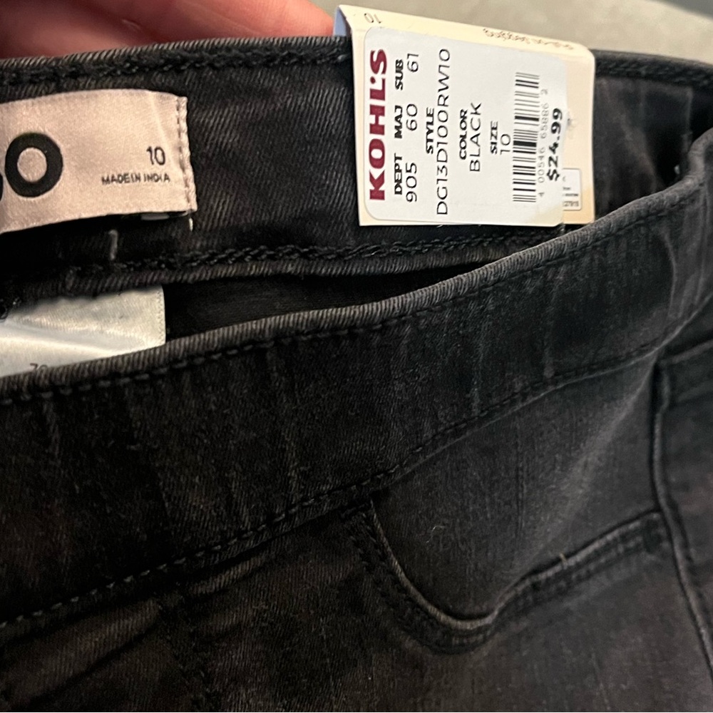 SO black teen jeans with tags  size 10